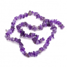 Koraliki Naturalny Ametyst, Okruchy, 8-14x4-8x3-6mm, około 40cm/sznur (14WB7832)