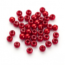 Перли Намистини Пластикові Рондель Розмір: 11. 5-12х10мм Отвір: 5мм Колір: Цегляний близько 37шт/25г (13WB28895)