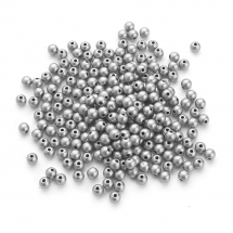 Намистини Акрилові Матові Круглі, Срібло, 6мм, близько 210шт/25г (13WB28897)