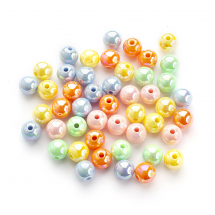 Намистини Акрилові, Непрозорі, Мікс, 10х9мм, Отвір 2мм, близько 40шт/25г (13WB28908)
