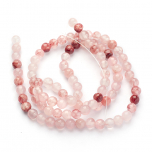 Намистини Натуральний Зелений Нефрит Круглі, Туманна Троянда, 4мм, Отвір 0.6мм, близько 87шт/35см/нитка, (13WB28982)