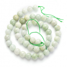Naturalne Koraliki Myanmar Jadeit Na Nitkach, Okrągłe Rozmiar: 8-8.5mm otwor 0.8mm ok. 44szt/36.5cm/ nic (13WB28991)