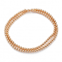 Koraliki Syntetyczne Hematyt Niemagnetyczne, Galwanizowane Różowe Złoto, 4mm, około 88szt/38cm (13WB29091)