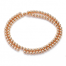 Koraliki Syntetyczne Hematyt, Niemagnetyczne, Galwaniczne, 6mm, około 64szt/38cm/nic (13WB29092)