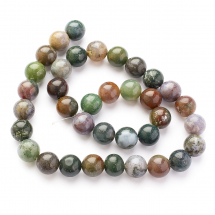 Koraliki Naturalny Indyjski Agat, Okrągłe, 10mm, około 37szt/37cm/sznur (13WB29126)