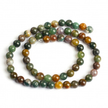 Koraliki Naturalny Kamień Agat Indyjski Okrągłe, 6mm, około 60szt/37cm/sznur (13WB29127)