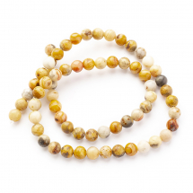 Koraliki Naturalny Crazy Agate, Okrągłe, Rozmiar 6mm, około 59szt/36cm/nić (13WB29134)