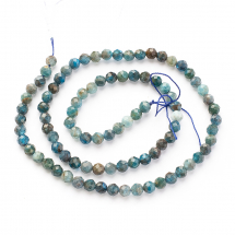 Koraliki Naturalny Apatyt, Klasa AA, Fasetowane, Okrągłe, Jasnoniebieskie, 4mm, około 86szt/37cm/nić (13WB29140)