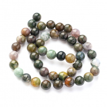 Koraliki Naturalny Kamień Agat Indyjski Okrągłe, 8mm, otwór 0.8mm, około 43szt/36cm/sznur (13WB29149)