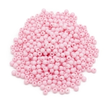 Намистини Акрилові Круглі, Колір: Перлинно-рожевий, Розмір: 6х5мм, Отвір: 1.8мм, близько 400шт/50г, (13WB29552)