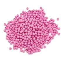 Намистини Акрилові Круглі, Колір: Яскраво-рожевий, Розмір: 6х5мм, Отвір: 1.8мм, близько 400шт/50г, (13WB29553)