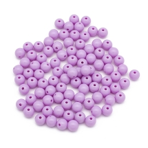Намистини Акрилові Круглі, Фіолетовий, 10х9мм, Отвір: 2мм, близько 90шт/50г, (13WB29557)