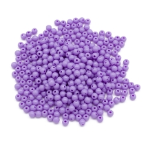 Намистини Акрилові Круглі, Колір: Бузковий, Розмір: 6х5мм, Отвір: 1.8мм, близько 400шт/50г, (13WB29574)