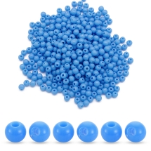 Koraliki Akrylowe, Okrągłe, Nieprzejrzyste, Ciemny Niebieski, 6x5mm, 400szt/50g (13WB29575)