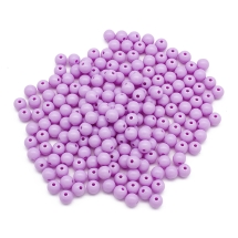 Koraliki Akrylowe, Okrągłe, Nieprzejrzyste, Fioletowy, 8x7mm, 160szt/50g (13WB29577)