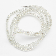 Koraliki Szklo Galwanizowane, Przezroczyste Okrągłe, Tęczowy, 4x4.5mm, otwor: 1mm, ok. 190szt/29cm/nic (13WB29640)