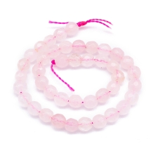 Koraliki Naturalny Kwarc Różowy, Fasetowany, Okrągłe, 4mm, około 43szt/17cm/sznur (13WB11332)