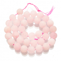 Koraliki Kamień Naturalny Kwarc Różowy Matowe Kula, 10.5mm, 33szt/37cm/sznur (13WB11341)