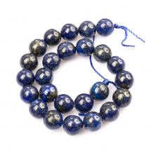 Koraliki Naturalny Lapis Lazuli, Niebieski, 8mm, około 22szt/18cm/sznur (3WB3282)