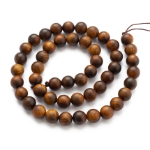 Koraliki Drewniane, Afrykańskie Paduk, Okrągły, Niebarwione, Brązowy, 8mm, około 47szt/38cm/sznur (13WB18682)