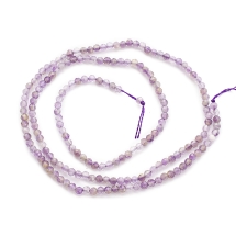 Koraliki Naturalny Ametyst, Okrągłe, Fasetowany, 2mm, około 190szt/38cm/sznur (13WB26381)