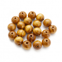 Koraliki Drewniane, Okrągłe, Brązowy, 20x18mm, 20szt (13WB26529)