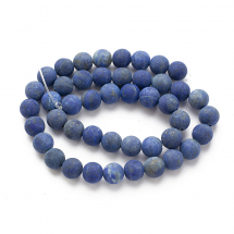 Koraliki Kamień Naturalny Lapis Lazuli Matowe Kula, 8mm, 47szt/37cm/sznur (2WB30694)