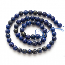 Koraliki Kamień Naturalny Lapis Lazuli, Fasetowany, Kulki, Niebieski, 6mm, 55szt/34cm/sznur (2WB30806)
