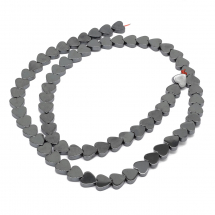 Koraliki Hematyt Syntetyczny Niemagnetyczny, Kolor: Czarny, 6x2mm, około 70szt/42cm/nić (2WB30835)