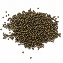 Намистини-роздільники, Залізо, Круглі, Бронза, 2х2мм, Отвір 1мм, близько 1050шт/20г, (13WB17390)