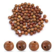 Koraliki Naturalne Drewniane, Barwione, Brązowy, Okrągłe, 8mm, około 25g~90szt (13WB12711)