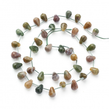 Koraliki Naturalny Agat Indyjski, Kropla, Fasetowany, 9x6mm około 38szt/nić (13WB19295)