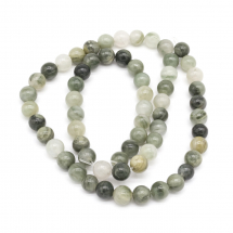 Koraliki Naturalny Zielony Kwarc Rutylowy, Okrągły, 6mm, około 60szt/37cm/sznur (13WB11738)