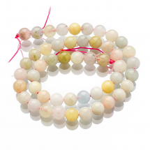 Koraliki Naturalny Morganit, Kolor: Mieszane kolory, 8mm, Otwór: 1mm, około 45szt/nic (13WB11770)