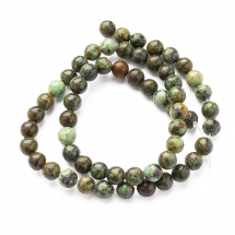 Koraliki Naturalny Turkus Afrykański, Okrągły, 6mm, około 58szt/38cm/sznur (13WB15694)