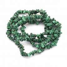 Koraliki Naturalny Malachit, Okruchy, 3-5x7-13x2-4mm, około 78cm/nić (13WB15720)