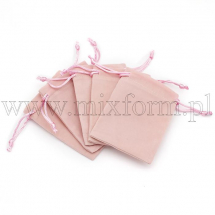 Подарунковий Мішечок з Оксамиту, з Куліскою, Колір: Рожевий, 9х7см, товщина 0.4см, (13WB29772)