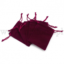 Подарунковий Мішечок з Оксамиту, з Куліскою, Темно-червоний, 9х7см, товщина 0.4см, (13WB29773)