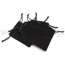 Подарунковий Мішечок з Оксамиту, з Куліскою, Чорний, 9х7см, товщина 0.4см, (13WB29774)