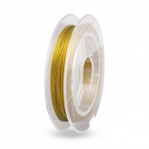 Linka Jubilerska Stalowa, Powłoka Nylonowa, Złoty, 0.45mm, 10m/szpula (14WB5499)