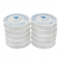 Nić Elastyczna Silikonowa Gumka do Koralików i Bransoletek, Bezbarwna, 0.7mm/8m, 10 szpul/zestaw, (13WB28919)