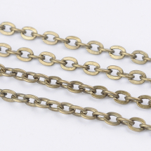 Ланцюг Якірне Плетіння, Залізо, НеПаяний,Колір: Бронза, Ланка: 3x2.2х0.6мм, (13WB29017)