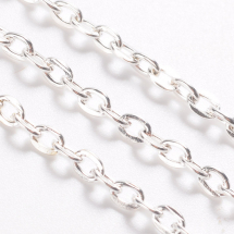 Ланцюг Якірне Плетіння Залізна Непаяна, Срібло, Ланка 4х2.7х0.7мм, (13WB29026)