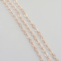 Ланцюг Якірне Плетіння Залізна Непаяна, Рожеве Золото, Ланка: 3x2.2х0.6мм, (13WB29032)