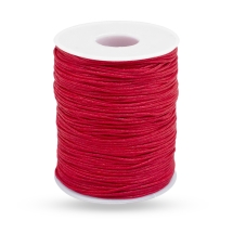Sznurek Woskowany Bawełniany, Czerwony, 1mm, 90m/szpula (13WB29070)