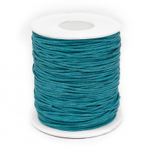 Sznurek Woskowany Bawełniany, 1mm/90m, Turkusowy, 1mm, ok. 90m/szpula, (13WB29071)