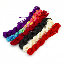 Zestaw Sznurek Nylonowy, 6 kolorów, Grubość 2mm, około 12m/wiązka/6 wiązek, (13WB29118)
