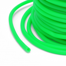 Sznurek Syntetyczny Gumowy, Pusty, Grubość 2mm, Otwór około 1mm, Limonka, 50m/szpula (13WB29197)