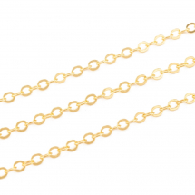 Łańcuch Mosiądz, Splot Kotwica, Lutowany, Kolor: Złoty, Ogniwo: 2.5x2x0.45mm, 5m (13WB29209)