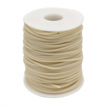 Sznurek Gumowy Syntetyczny, Pusty, Grubość 2mm, Otwór około 1mm, Jasny Beż, 50m/szpula (13WB29212)